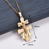 Retro Stainless Steel Little Angel Jesus Crucifix Cross Pendant Necklace Chain for Women Men Prayer Faith Charms Metal Jewelry
