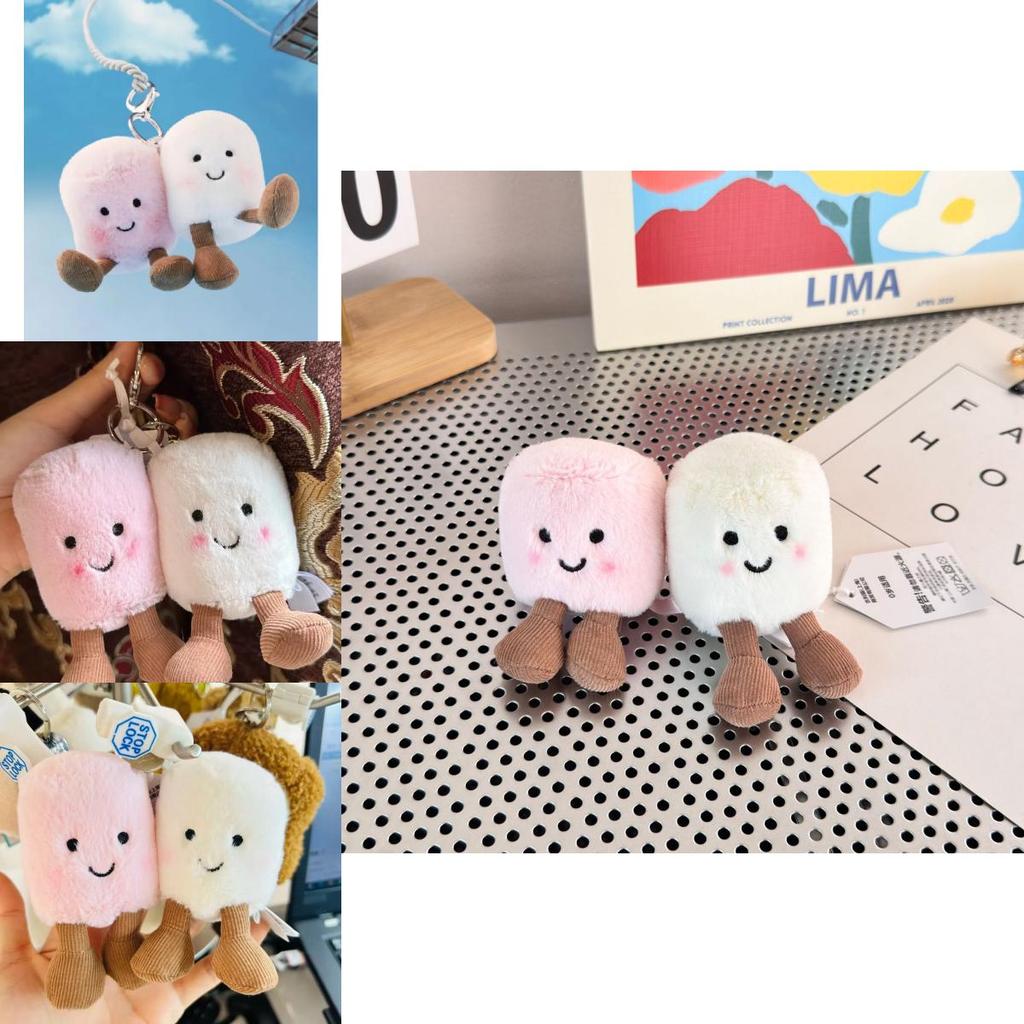 Cotton Candy Animal Plush Keychain With Soft Short Hair For Kids And Baby