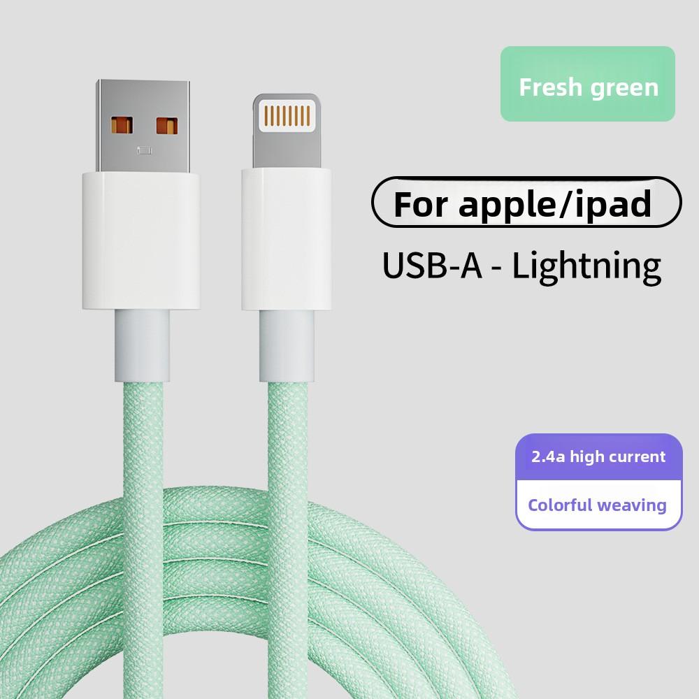 Compatible with Apple PD Fast Charging Braided Data Cable, Dual-ended Type-C 66W Mobile Phone Charging Cable