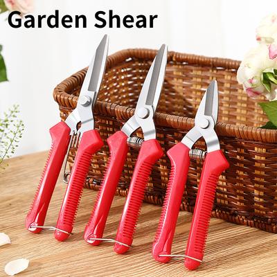 3 Size Straight Head Pruning Shears Stainless Steel Non Slip Handle Garden Scissors for Bonsai Household Use
