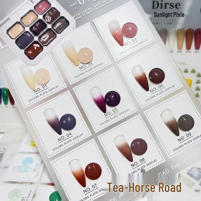 

Гель однотонний дев ятисітчастий: 2024 Градієнтний рум янець для нейл-арту без миття.