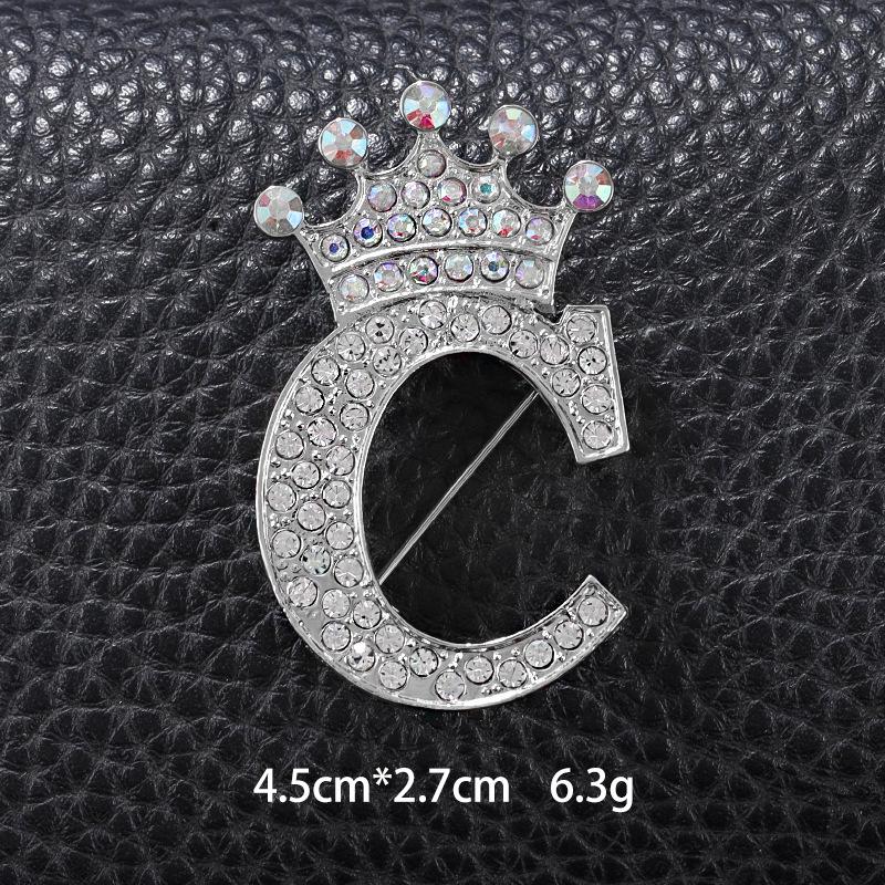 Unisex Versatile English Letter Brooch Lapel Pin for Suits and Clothing