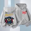 Felpa Nera per Bambini Cardigan con Zip Top Ragazza Rosa Ragazzo Grigio Felpe Bambino 3-12 Anni Autunno Michael Jackson Stile Zip Cappotto