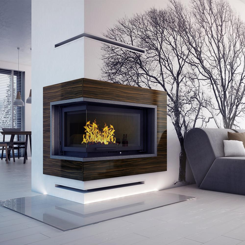 Cast iron fireplace KRATKI OLIWIA left 16 kW Ø 200