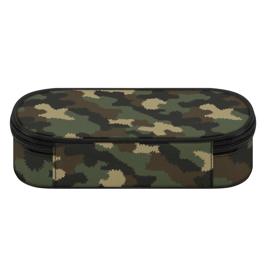 Pencil Bag High Capacity Wear Resistant Polyester Easy Open Zipper with Mesh Pocket Removable Divider and Pen Slots for Students