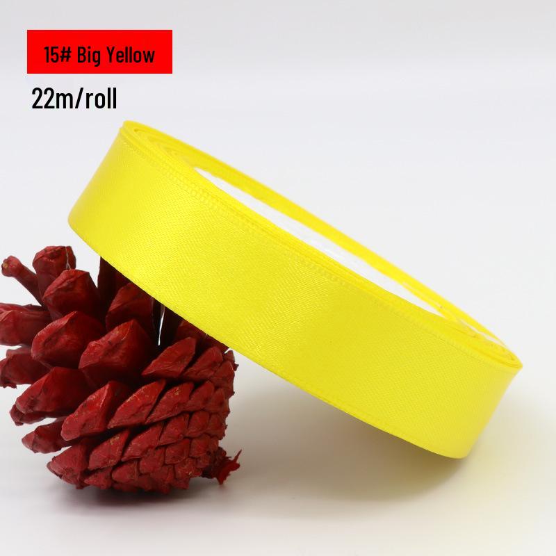 Ruban Tissé en Polyester de 2,5 cm pour l'Emballage de Cadeaux Floraux, les Gâteaux de Mariage et les Décorations dans des Couleurs Soie