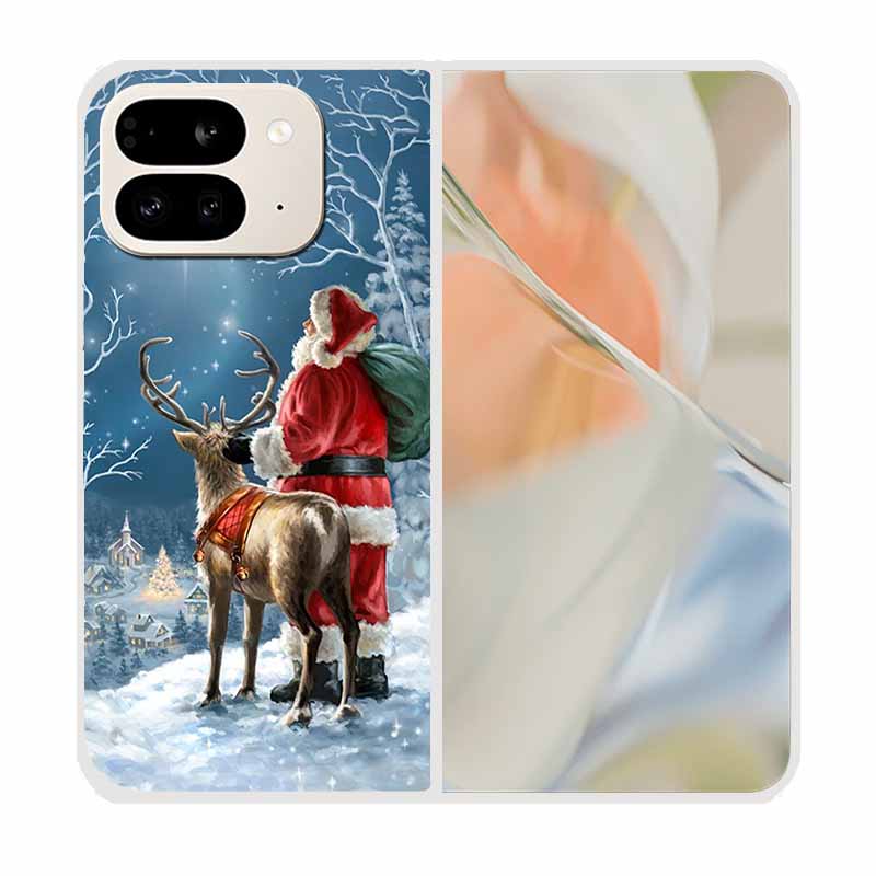 For Google Pixel 9 Pro Fold Case Pixel Fold Christmas Cute Clear Hard Plastic PC Phone Back Cover For Google Pixel9 Pro Fold 5G