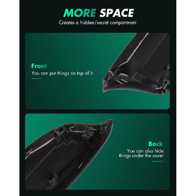 SCITOO Auto Black Front Door Panel Armrest Replacement fit for 2008-2012 for Honda for Accord(2pcs)