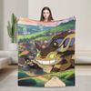 Totoro Blankets  Soft Fluffy Plush Bedding Throws For Couch Bed Travel Flannel Bedspread Bed Cover