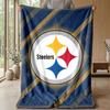 Coperta in Flanella Pile Pittsburgh Steelers Coperta Calda e Accogliente per Divano Letto Viaggio Uso Stagionale