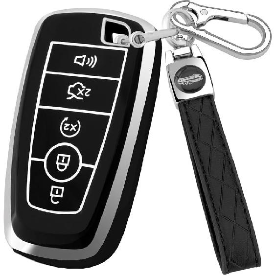 For Ford Key Fob Cover With Keychain,Key Fob Cover Case Shell For Ford Explorer Fusion Escape Edge Expedition F150 F250 F350 F450 F550 Maverick
