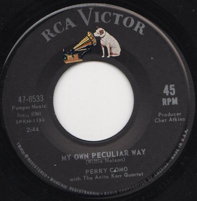 7inch Record PERRY COMO, THE ANITA KERR QUARTET - My Own Peculiar Way / Dream On Litt 478533 RCA Victor 1965 US Rock Used