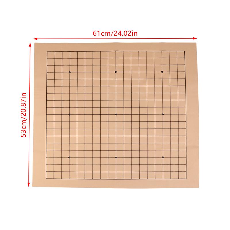 Foldable Go Game Chessboard Weiqi Checkerboard Board Game For 53*61Cm Double-Sided Pu And Plush Checkboard Old Game
