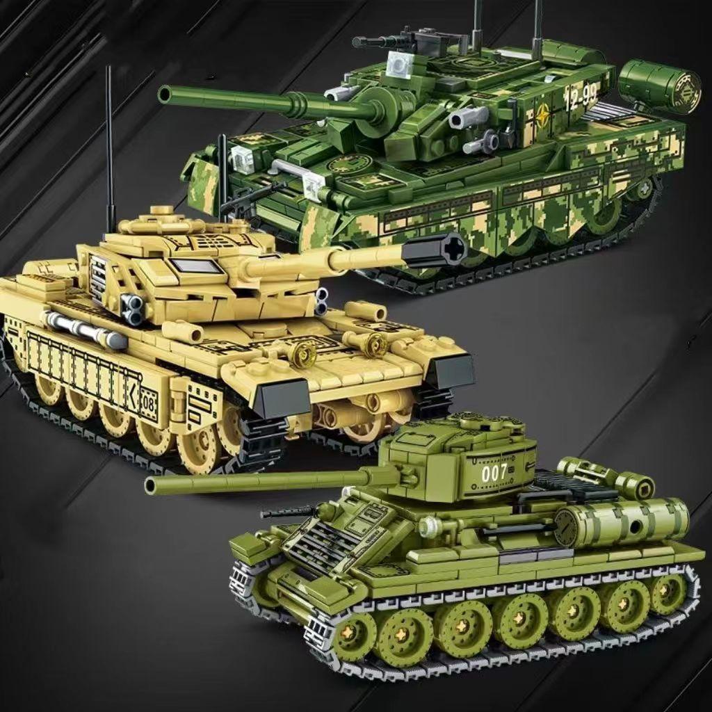 

MOC 99A Основной боевой танк Военный Challenger Leopard Panther Тяжелый солдат Строительные блоки Модель Кирпичи Армия Игрушки для детей