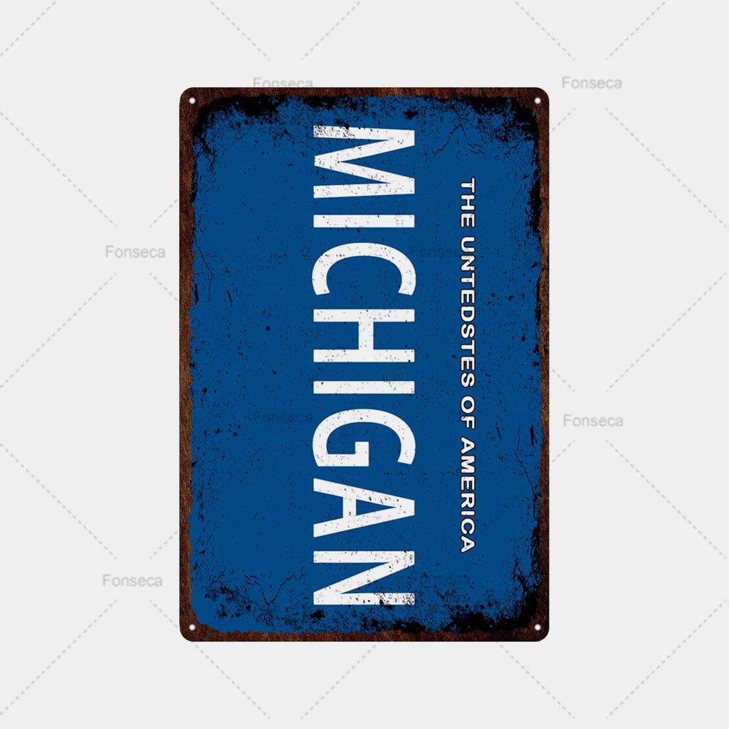 Place Name Sign Metal Sign Vintage Tin Sign Plaque Metal Bar Retro Wall Decor Bar Club Man Cave Metal Poster