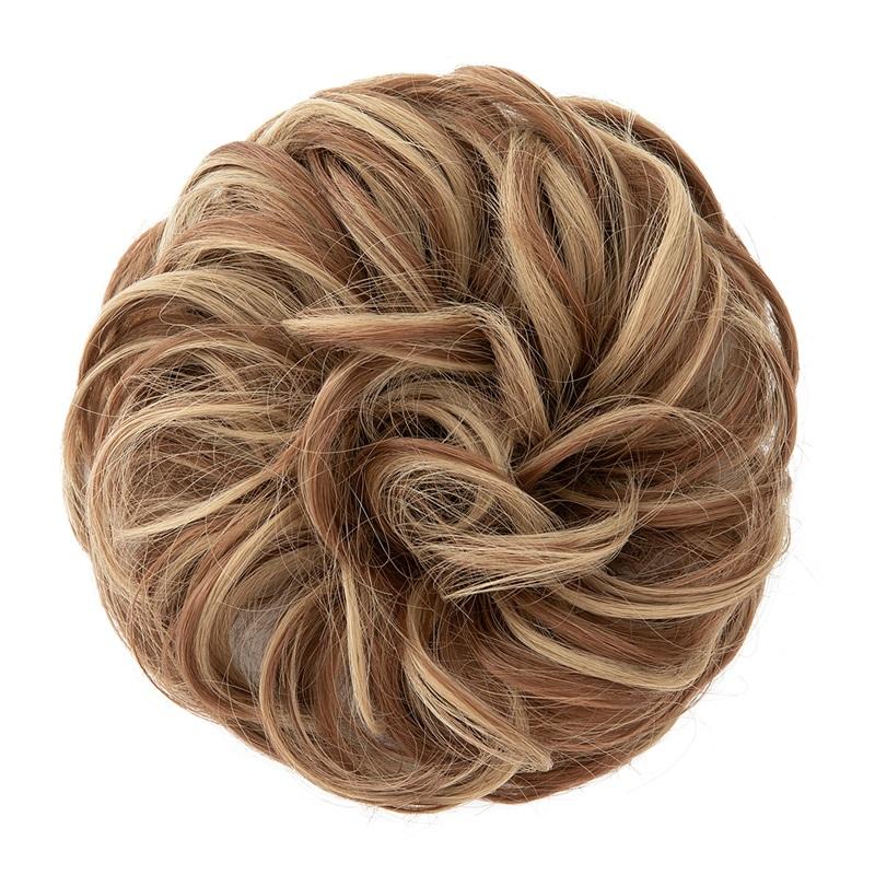 Peruca de Cabelo de Alta Temperatura Feminina Coiffure Faixa de Cabelo Elástica Coiffure Simulação Fofa Pacote de Peruca Bud