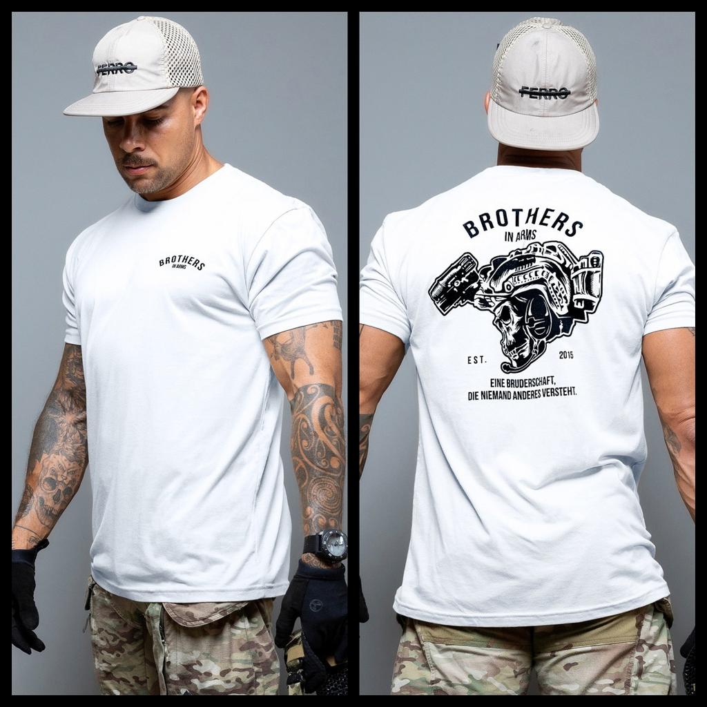 Brothers in Arms Atmungsaktives T-Shirt Baumwoll-T-Shirts für den Geländesport