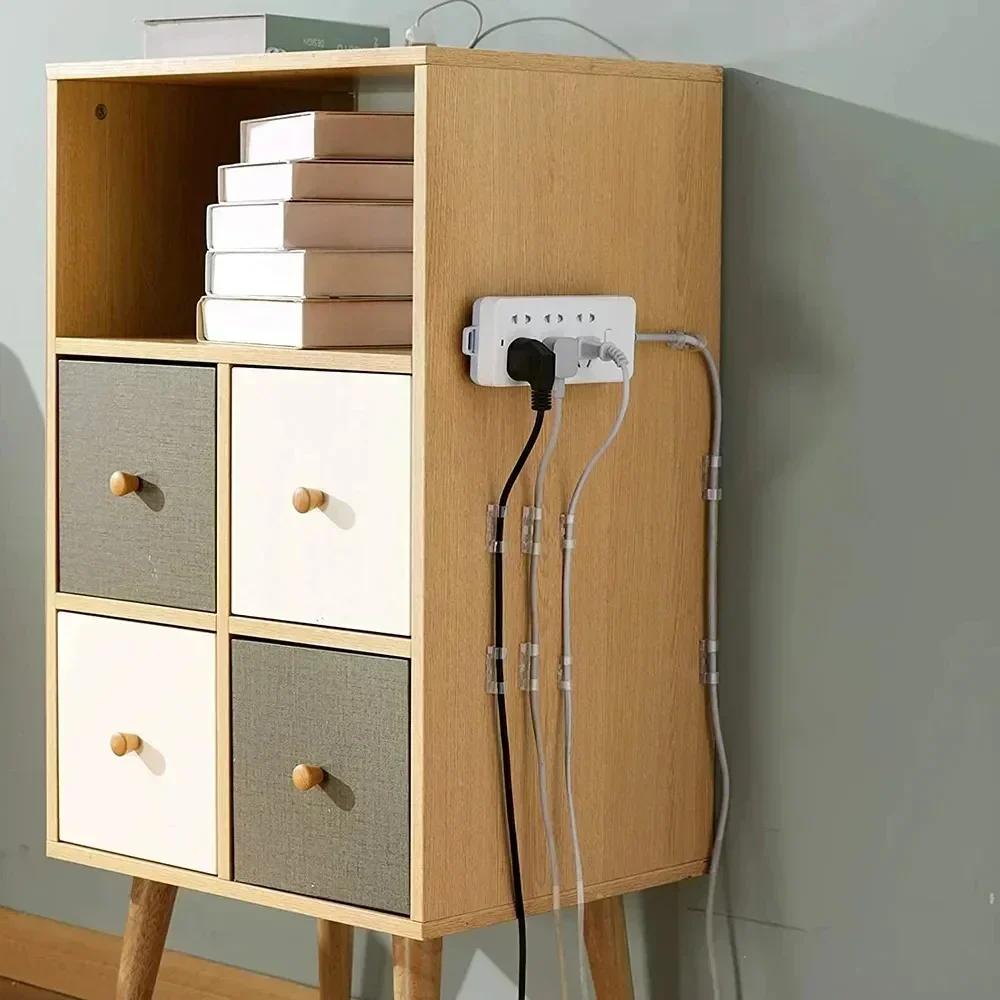 Kabelclip-Organizer Fallkabelhalter Kabelmanagement Selbstklebender Kabelmanager Feste Klemme Kabelaufwickler Für Zuhause Büro Schule