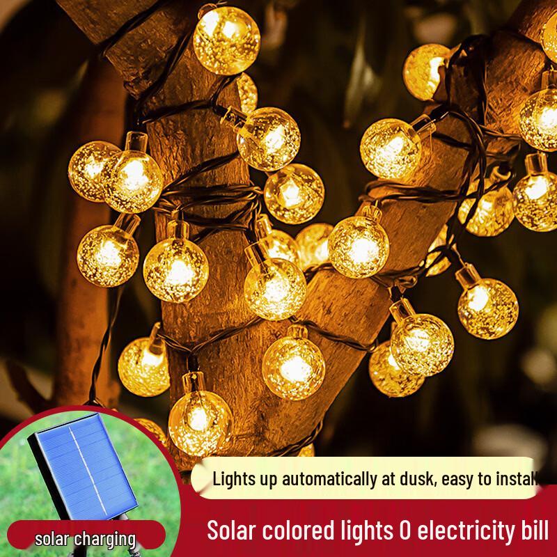 HEIXIE Słoneczne LEDowe Zewnętrzne Lampki Bajkowe