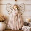 Angel Hanging Display Set for Indoor Rooms, Fabric Body Panels, Wire Outline and Hanging Cord Included for Use