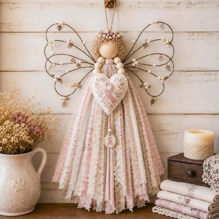 Angel Hanging Display Set for Indoor Rooms, Fabric Body Panels, Wire Outline and Hanging Cord Included for Use