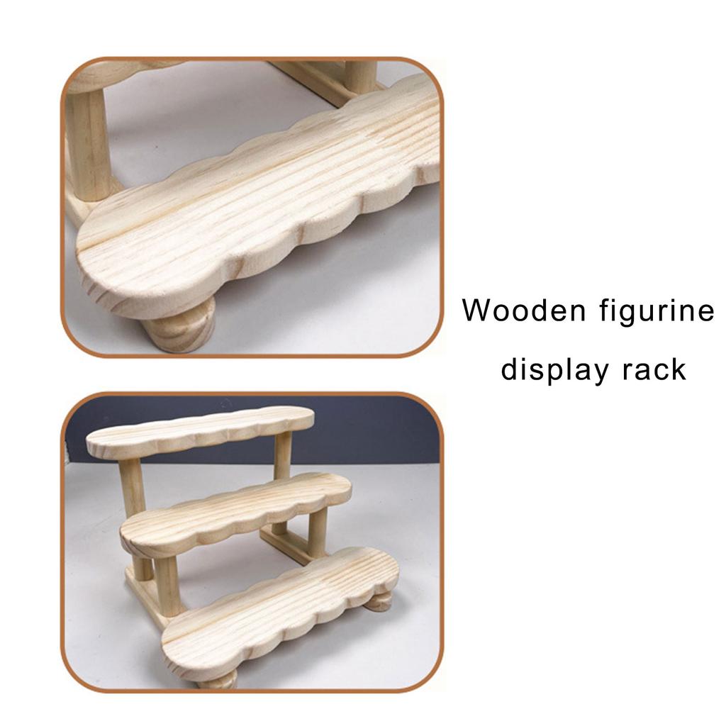Premium Wood Figurine Display Shelf Stylish Wood Display Unit Presentation Organizers For Enhancing Home Aesthetics