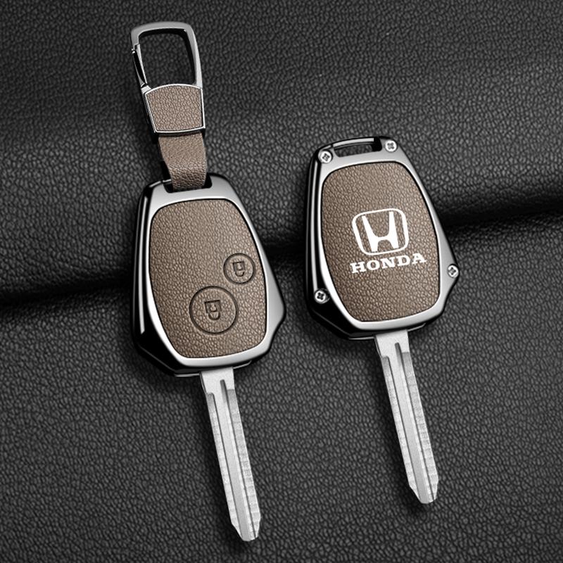 DNPVT1 Zinc Alloy Leather Car Remote Key Case Cover For HONDA Accord CRV Pilot Civic 2003 2007 2008 2009 2010 2011 2012 2013 Accessory