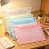 11pcs Thickened Snap Button Storage Bag Transparent Document Bag A1 File Pouch Portfolio Button Pouch Stationery Exam Paper