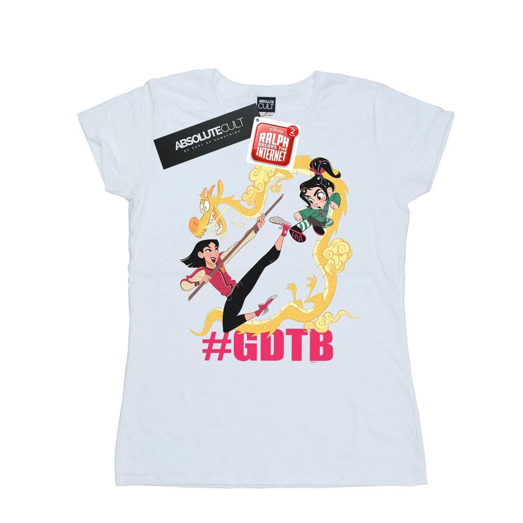 Disney Womens/Ladies Wreck It Ralph Mulan And Vanellope Cotton T-Shirt