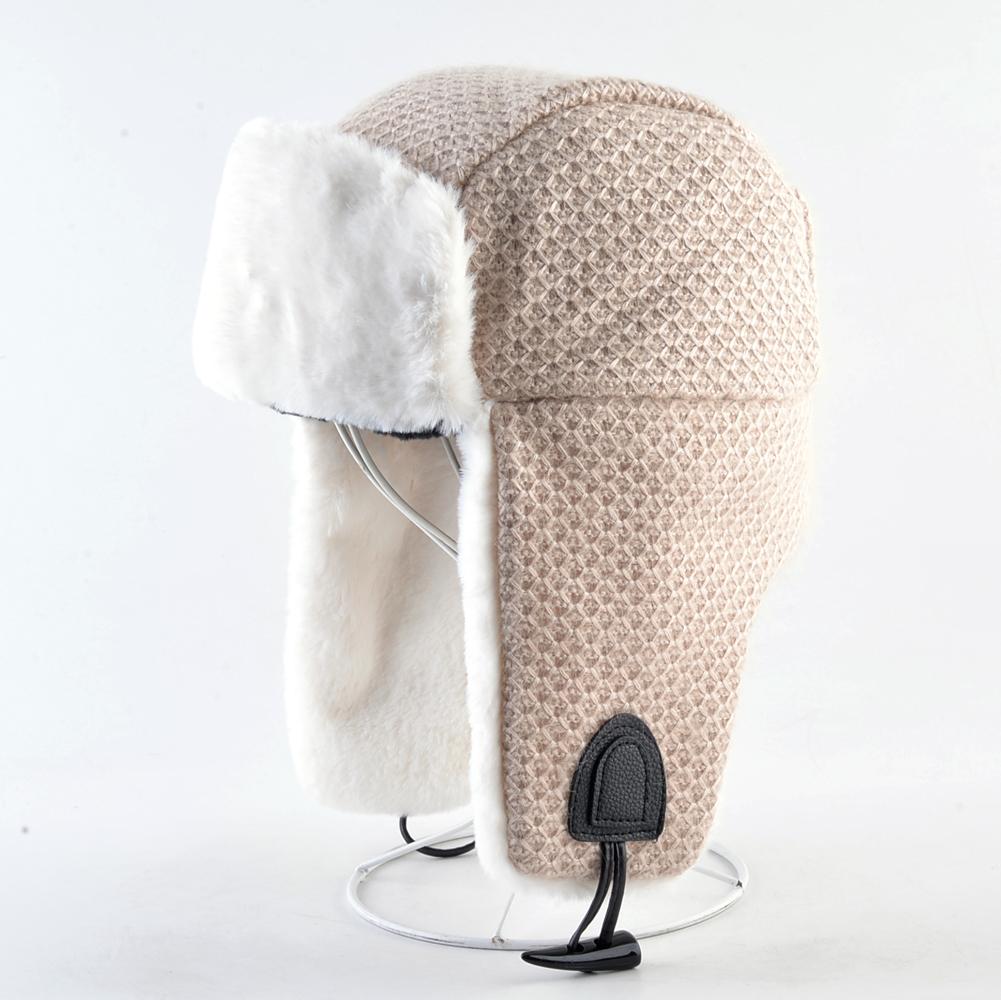 Buy Women's Bomber Hat Winter Warm Faux Fur Earflap Beanies Knitted