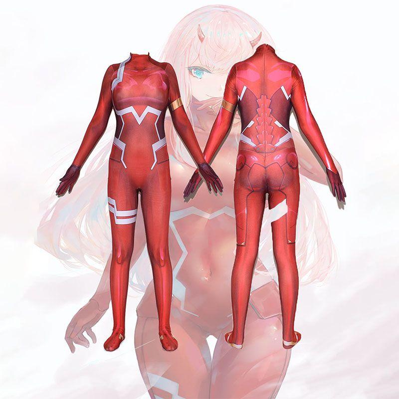 Stunning Anime Darling In The Franxx Zero Two 02 Cosplay Sexy Bodysuit For Women