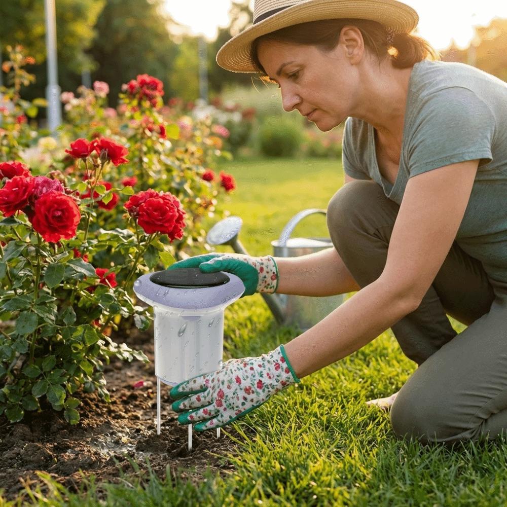 Solar Panel Solar Powered Soil Sensor Soil Temperature Monitor  Planting Scenarios