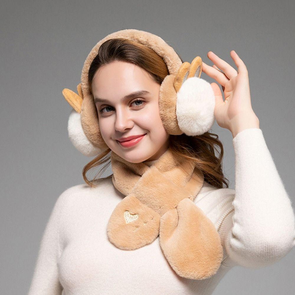 Faux Fur Rabbit Ear Earmuffs Thermal Plush Earflap Soft Winter Ear Cover  Student