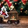 Christmas Musical Snow Globe Decoration Music Box Snowman Glittering for Table Centerpiece