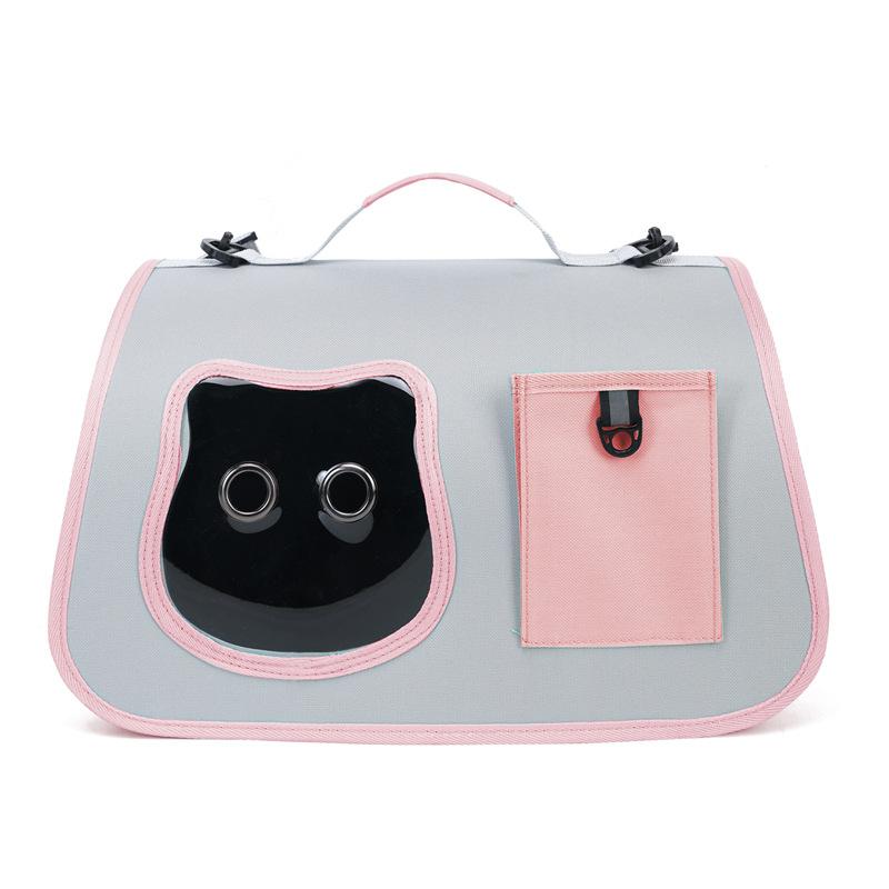 

Сумка на плечо для домашних животных, переноска для кошек, дышащая сумка для путешествий на открытом воздухе, капсульная прозрачная портативная сумка для щенков и котят, сумка на плечо розовый