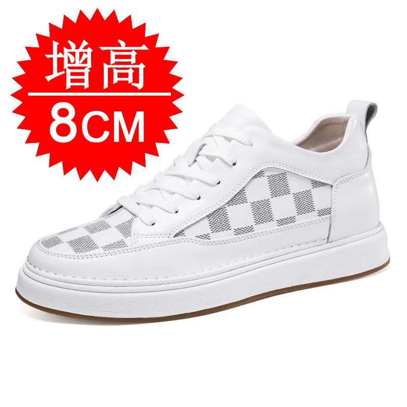 

Autumn invisible inner heightening men s shoes 8CM casual shoes men s heightening shoes 6 white shoes sports casual board shoes 37