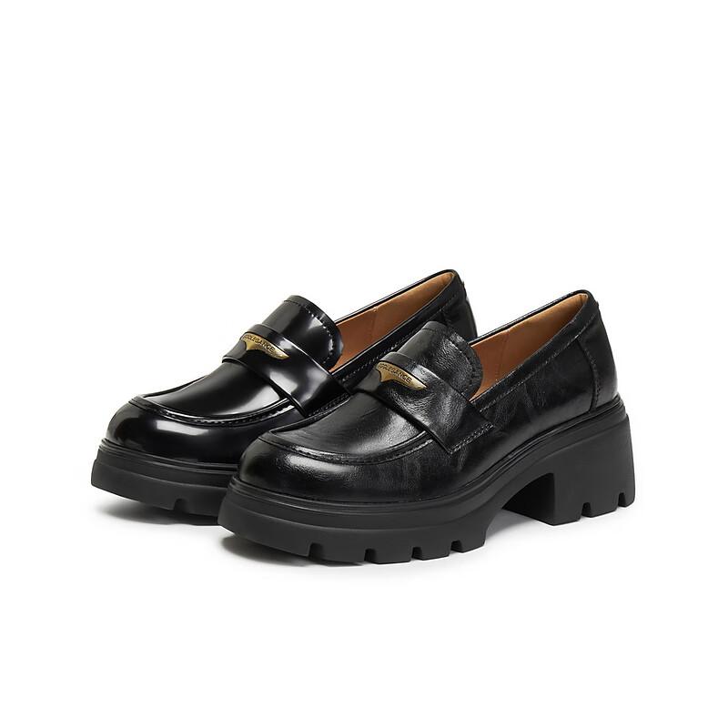 Belle Damen-Loafer Britischer Stil Kleine Lederschuhe Pendler-Flats