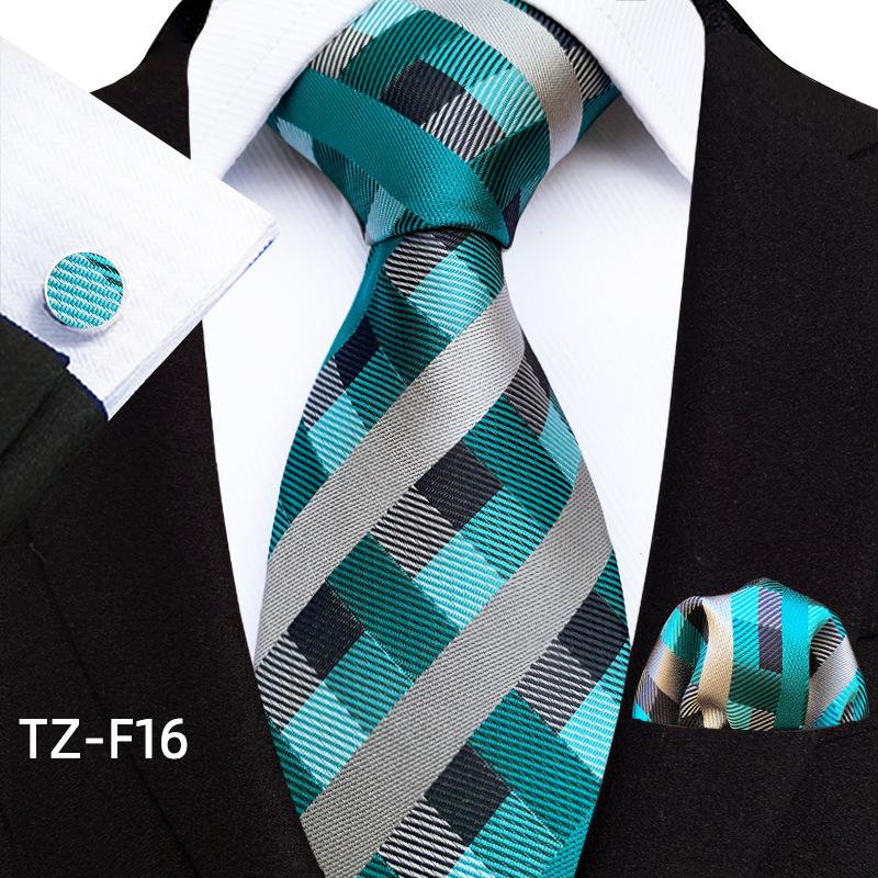 Paisley Waist Flower Men'S Tie Pocket Towel Cuff Three-Piece Set