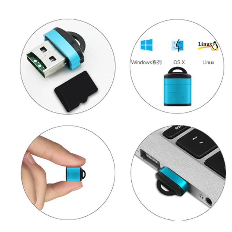 Mini USB Micro SD TF Card Reader USB 2.0 Mobile Phone Memory Card Reader High Speed USB Adapter For Laptops Computer Accessorie