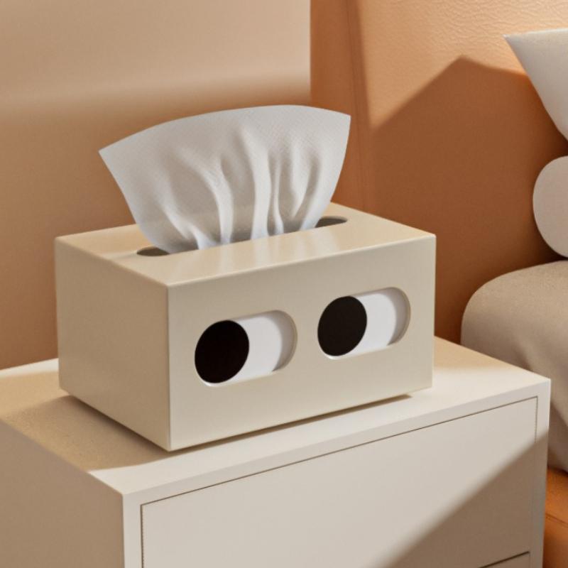 Home Table Decoration Creative Cartoon Big Eyes Tissue Box Table Napkin Rings Tissue Case Paper Box Container Storage Box