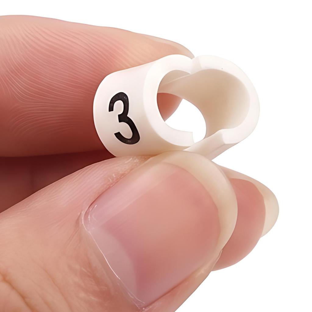 White Cable Marker Labels PVC Heat Shrink Tubing Wire Number Insulation Shrink Tube Electrical Cord Label Wire Sleeves Clip