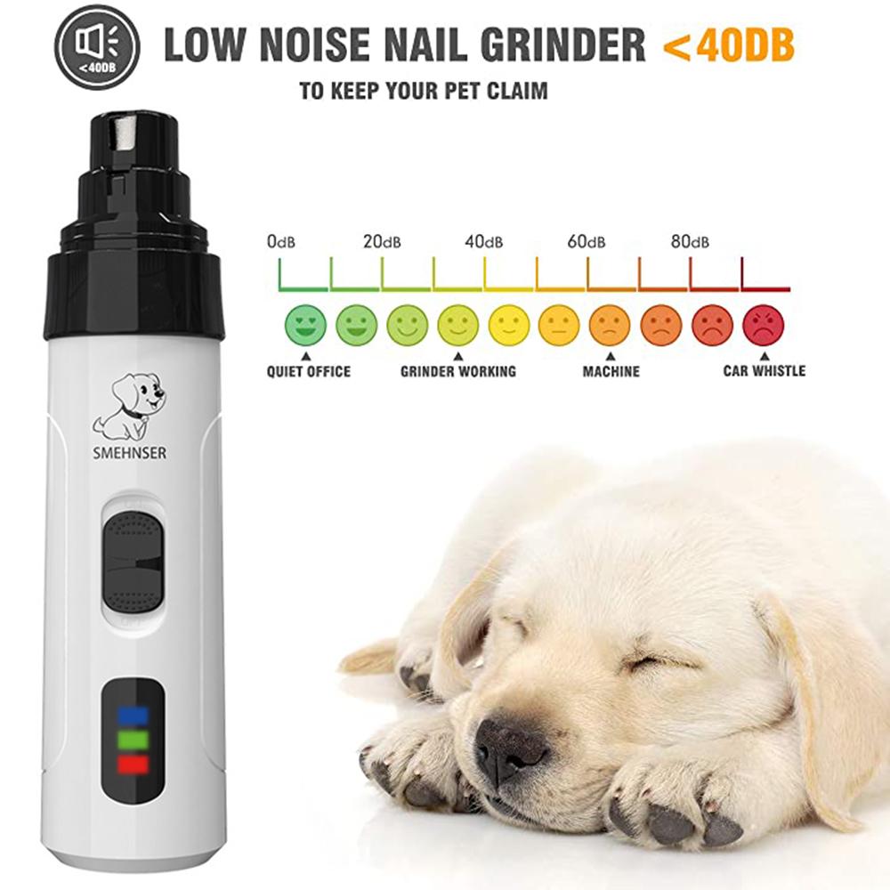 Electric Pet Nail Clipper USB Charging Dog Nail Grinder Portable Puppy Cat Nails Pet Grooming Tools For Small Medium Large Dogs