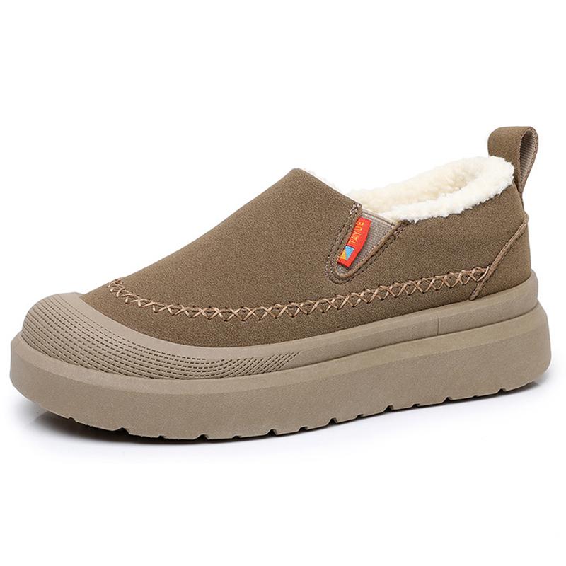 Boots Slip On Winter Shoes For Woman Fur Boots Winter Footweat Women Flat Heels Fur Shoes Warm Ankle Boots Black Botas Mujer