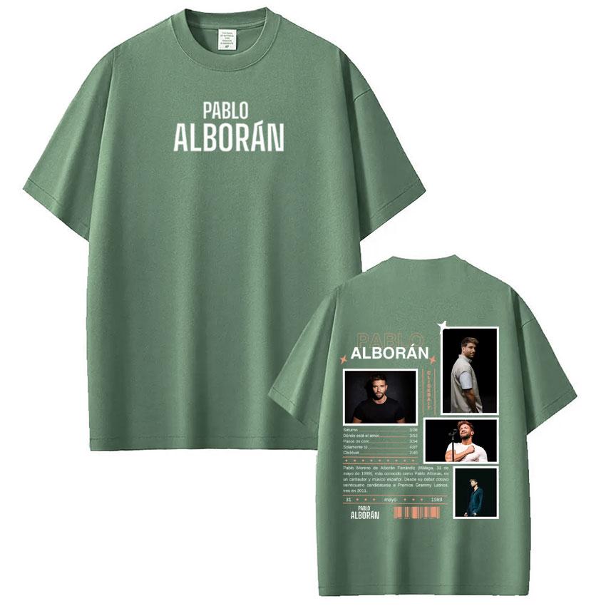 Singer Pablo Alboran Clickbait Album Cover Tshirts Mens Clothing Harajuku Hip Hop Street T Shirt Casual Comfort Loose Tshirts