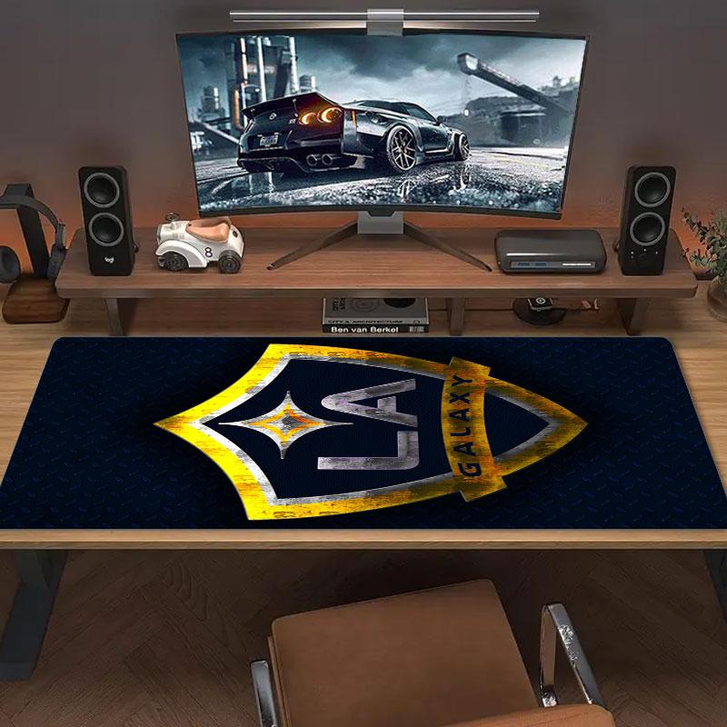 LA Galaxy Mouse Pad, Large Gaming Desk Mat, Non-slip XXL Mousepad for Laptop & Tablet, Mini PC Playmat with Stitched Edges