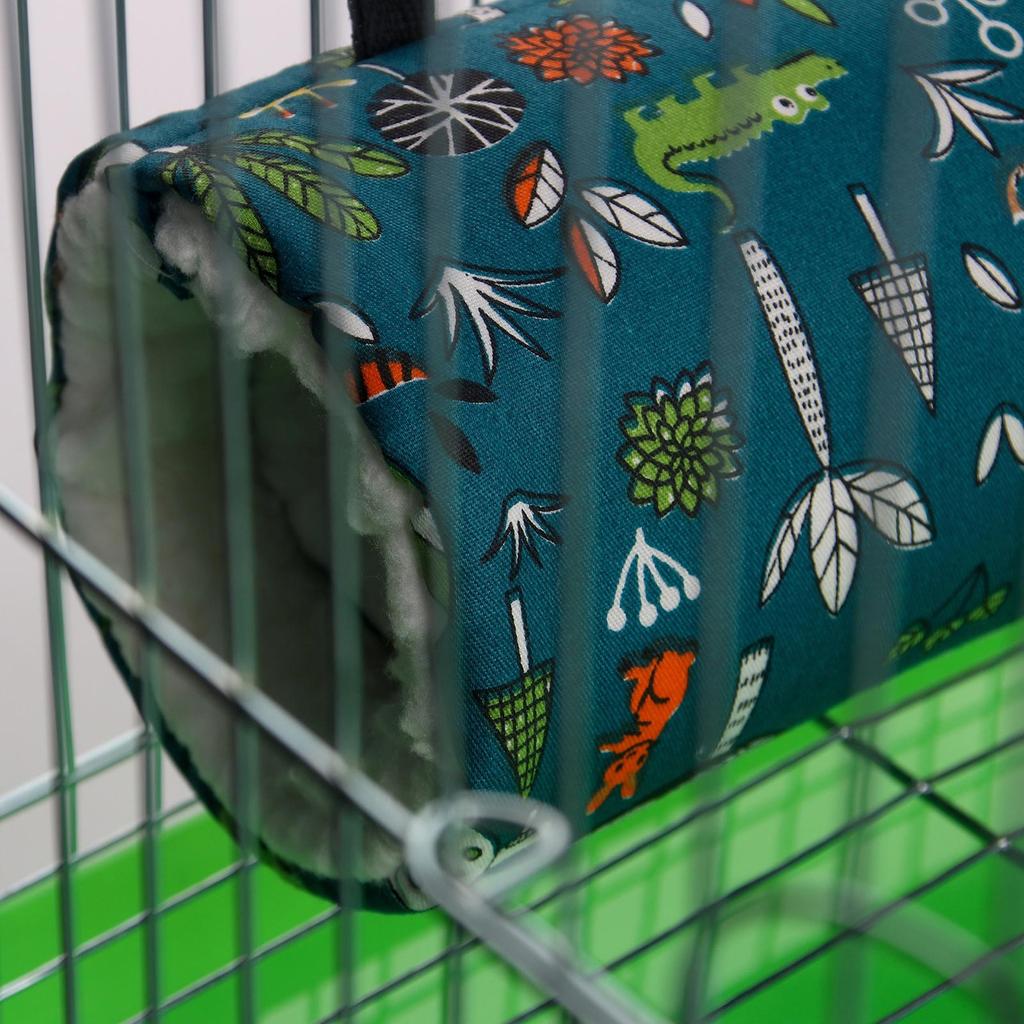 Kreslený potisk Teplý tunel pro křečka Zajistěte křečkovi Papouškům Fretce Pohodlí v chladném počasí a Poskytněte útulné útočiště