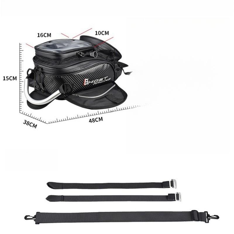 Motorcycle Magnet Bag, Touch Navigation Oil Bag Dust Bag, Motorcycle Fuel Tank Bag Knight Shoulder Bag Waist Bag Equipment