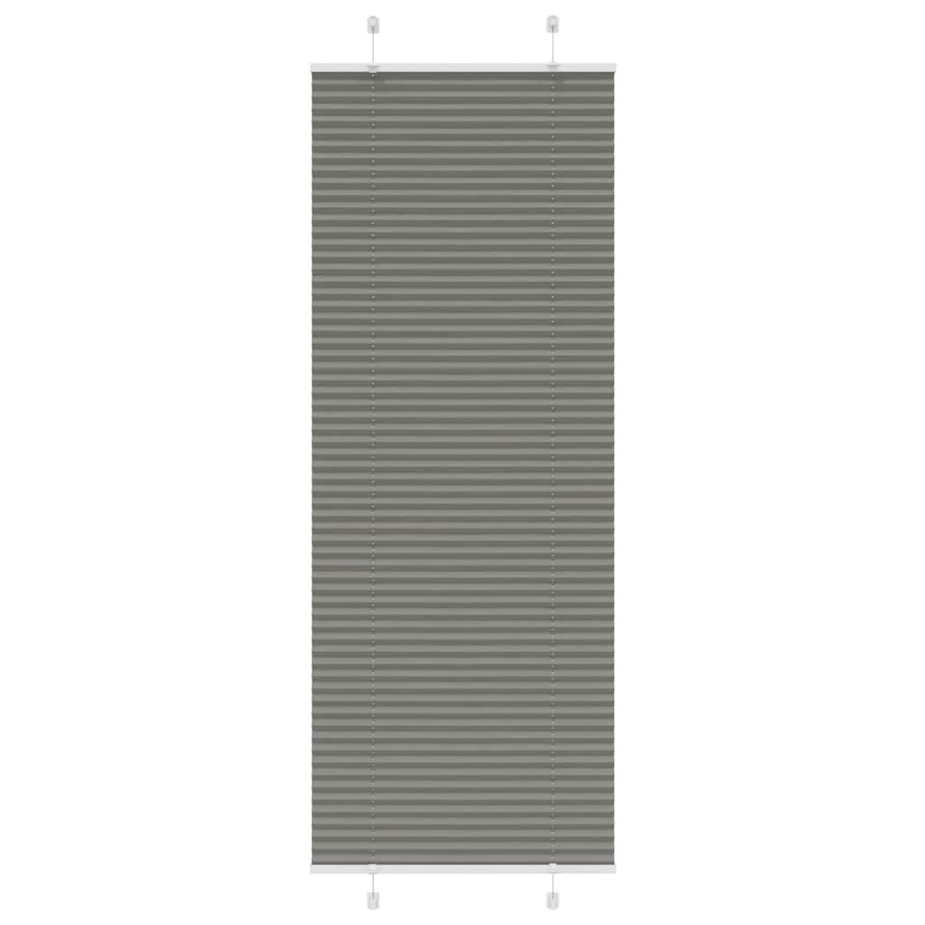 Roleta Plisowana Antracytowa 80X200 Cm Szerokość Tkaniny 79,4Cm