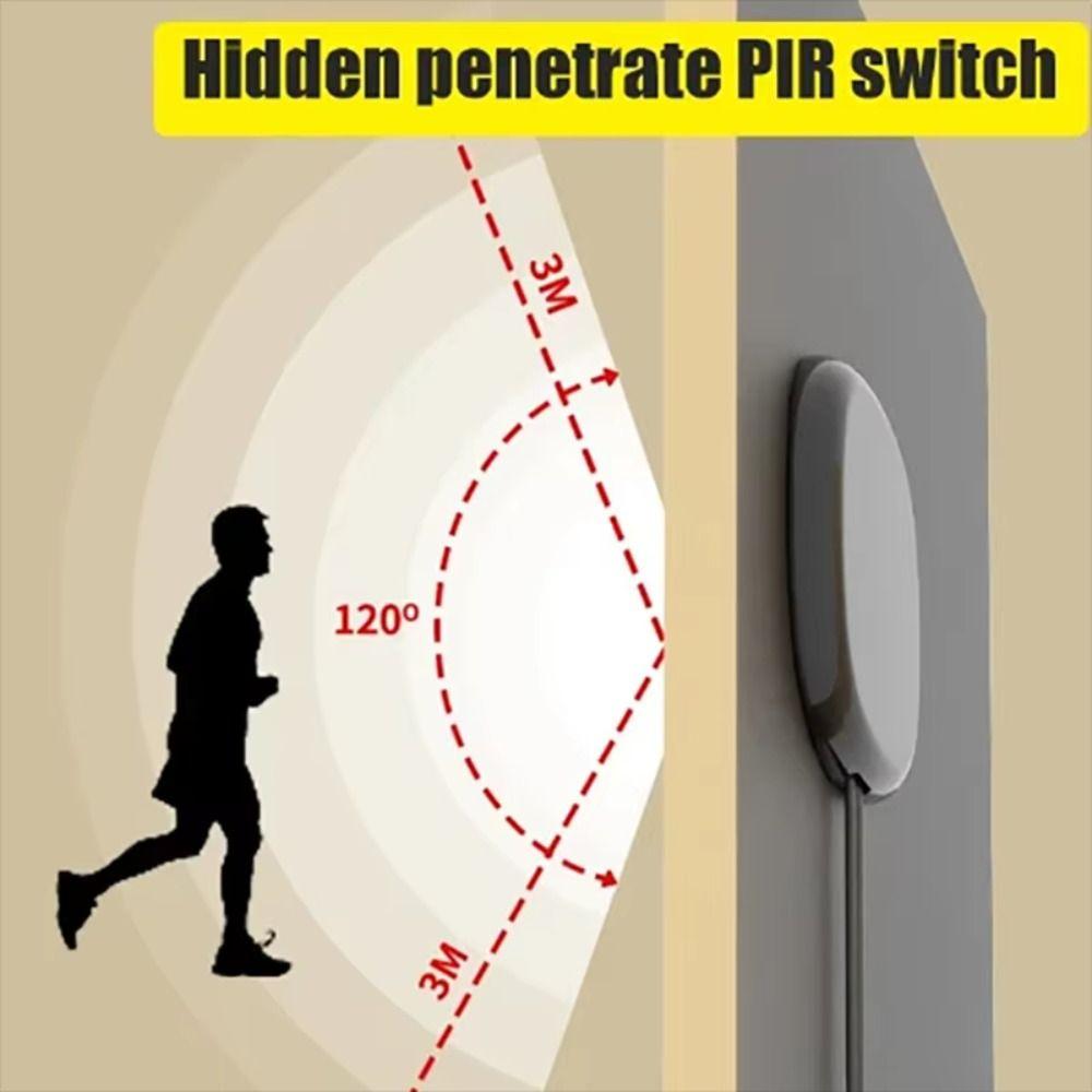 Hidden Install Touch Sensor LED Light Switch Radar PIR Motion Sensor Switch  Home Automation