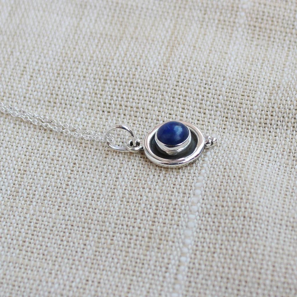 Lapis Lazuli Sterling Silver Handmade Pendant, Natural Lapis lazuli gift for her